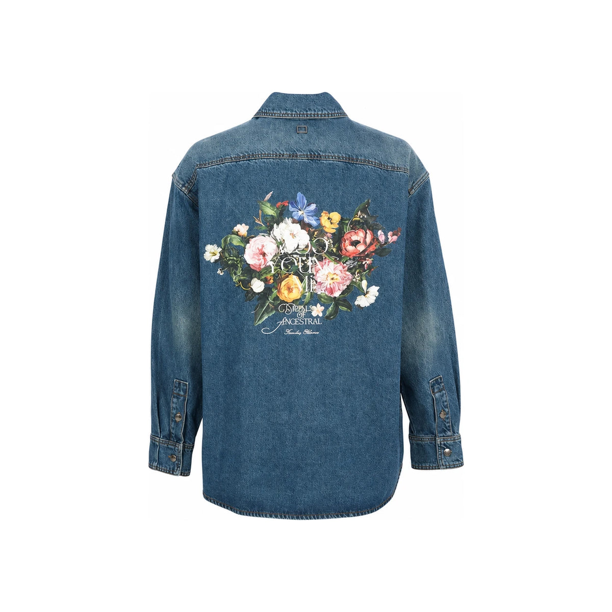WOOYOUNGMI Flower Back Logo Long Sleeve Shirt for Men W253SH26 885L