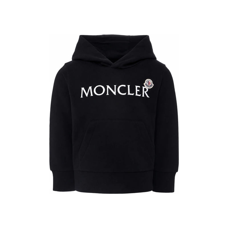 Moncler Women’s FELPA Logo Patch Hoodie Black 8G00017 899PS 999