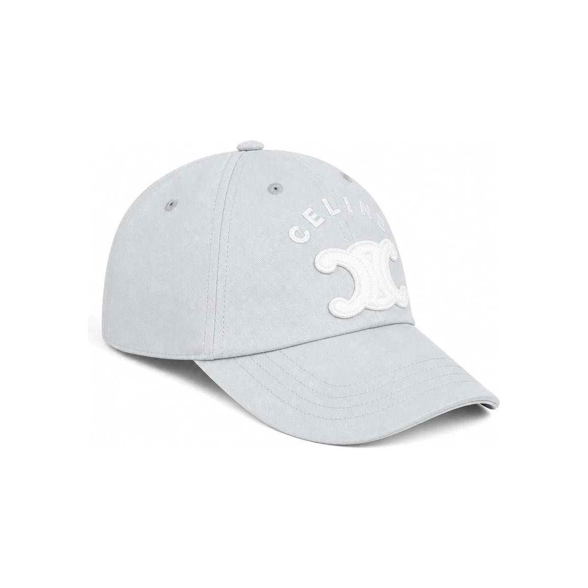 CELINE Triomphe Logo Cap Light Cotton Gabardine Faded Gray AA0AG0G07 GBN2