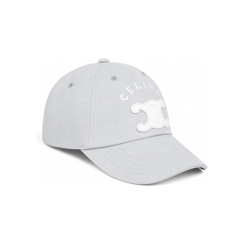 CELINE Triomphe Logo Cap Light Cotton Gabardine Faded Gray AA0AG0G07 GBN2