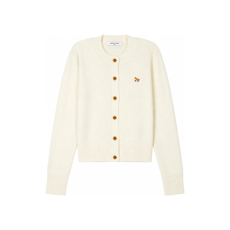 Maison Kitsune Baby Fox Wool Cardigan Women Beige