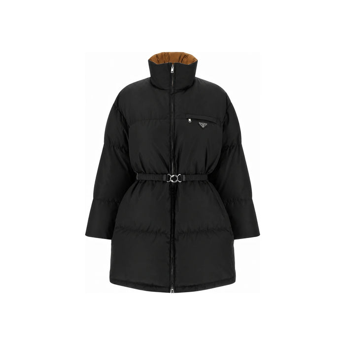 PRADA Re-Nylon Belted Women’s Down Jacket Black