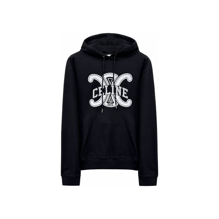 CELINE Triomphe Logo Hooded Sweatshirt for Men RY0JH670Q
