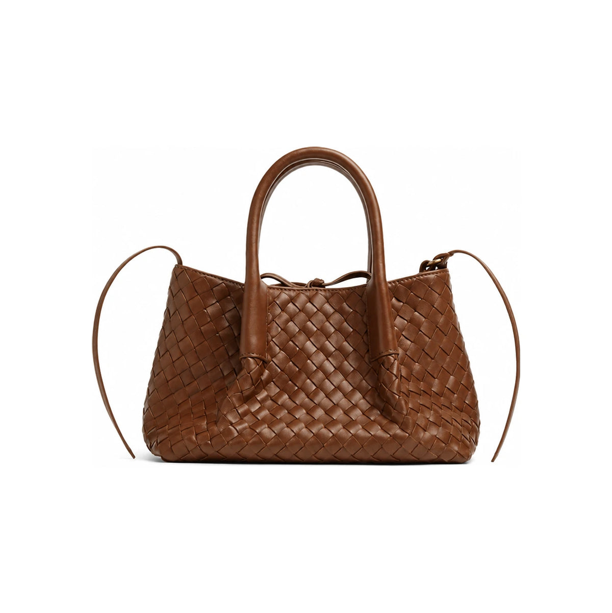 Bottega Veneta Intrecciato Small Pinacoteca Tote Bag Brown Leather
