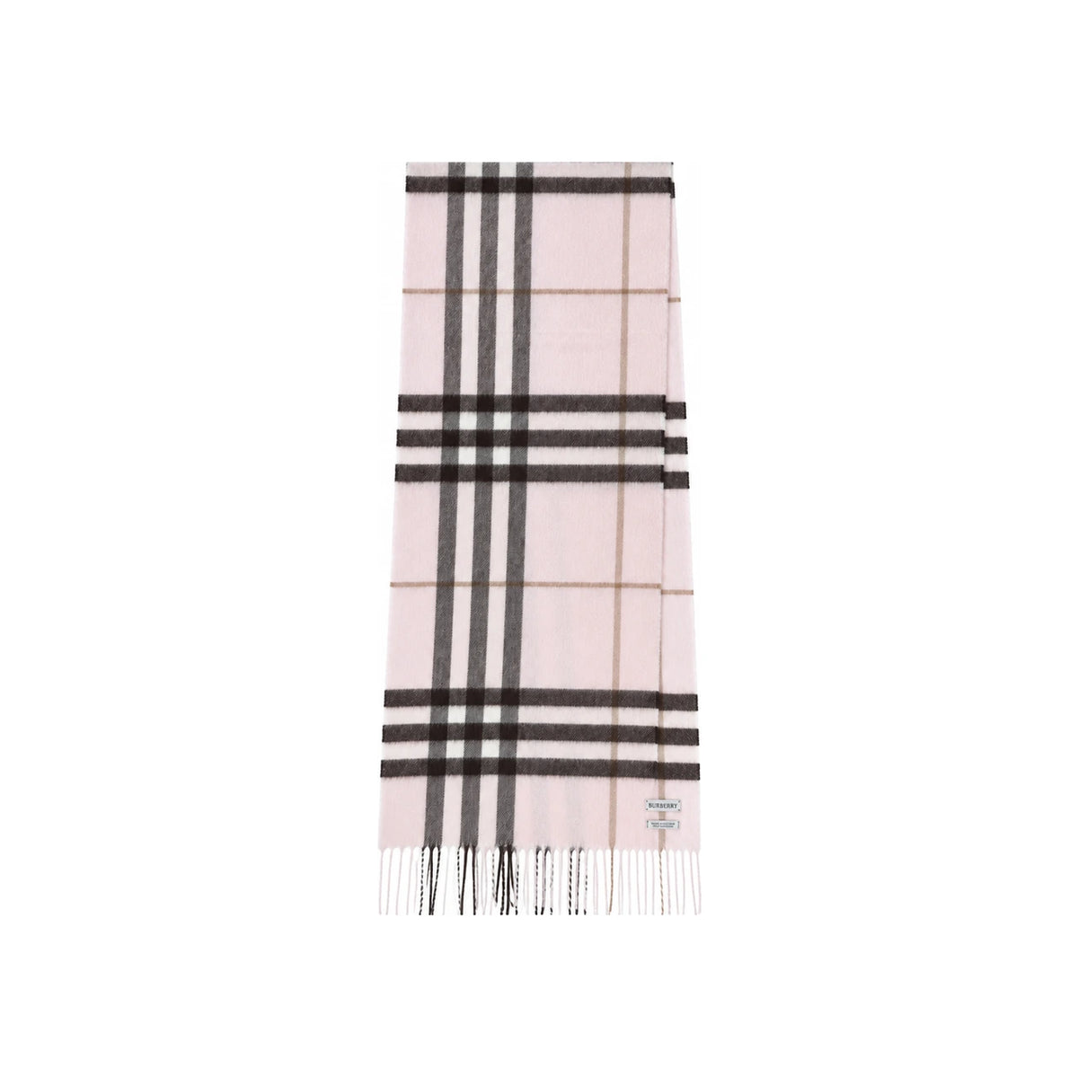 BURBERRY Camel Wool Cashmere Scarf