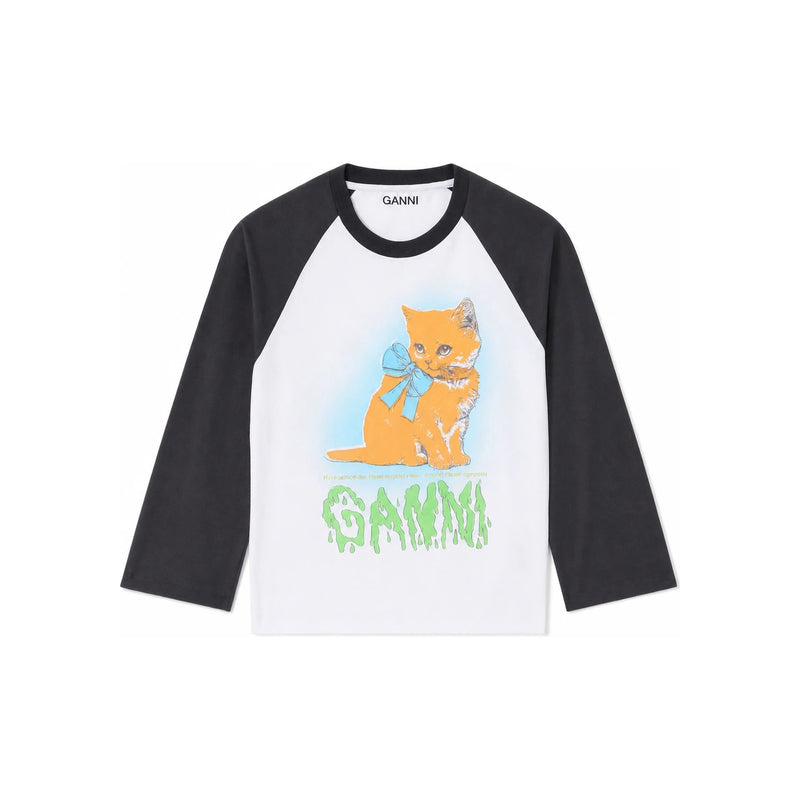 GANNI Women’s Crop Kitty T-Shirt T4341 151