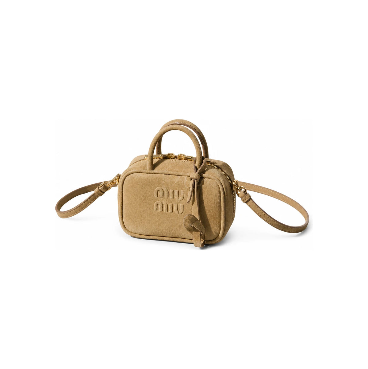 Miu Miu Suede Micro Bow Tote Bag 5NR020 ACSS F0393