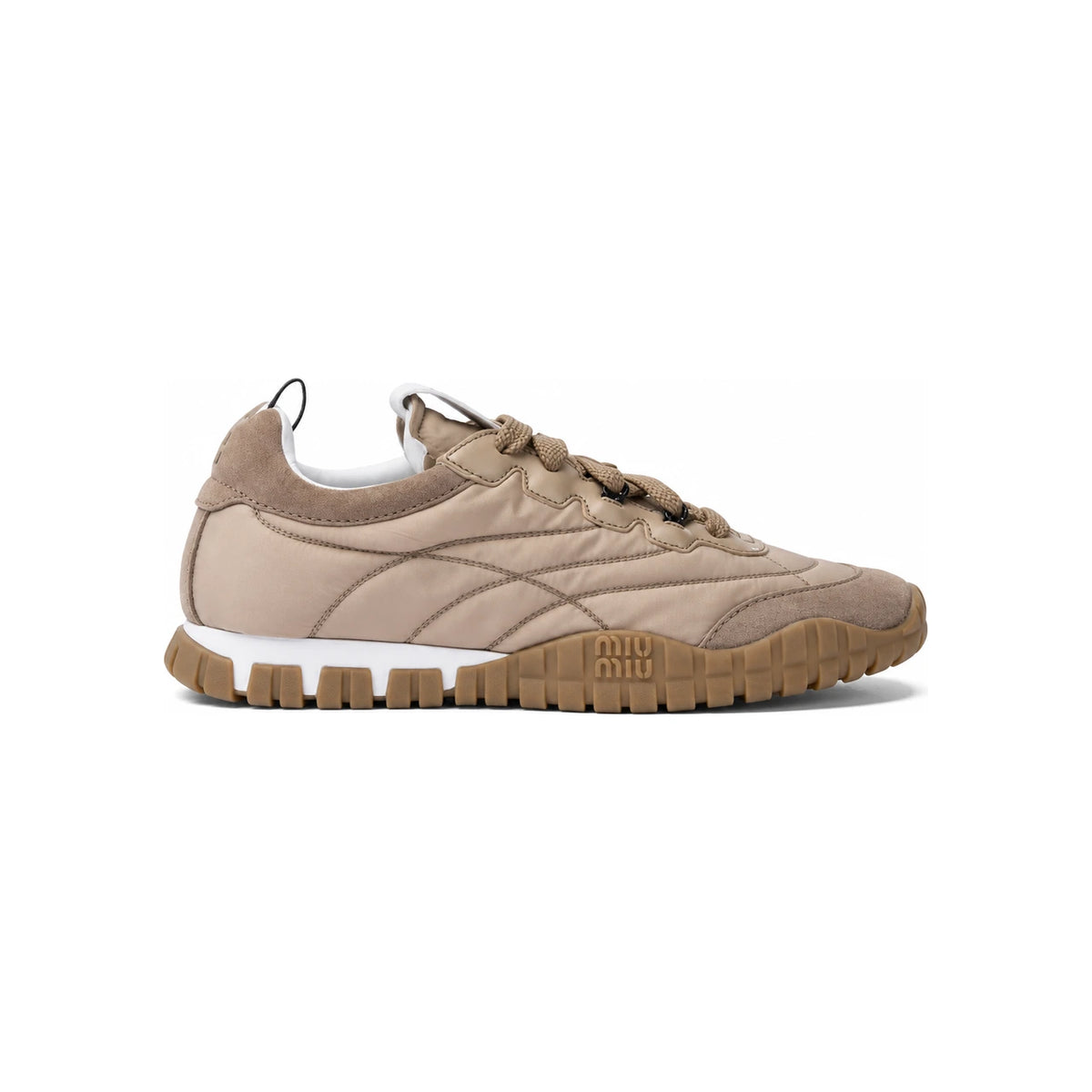 Miu Miu Leather Low-Top Sneakers White Women’s