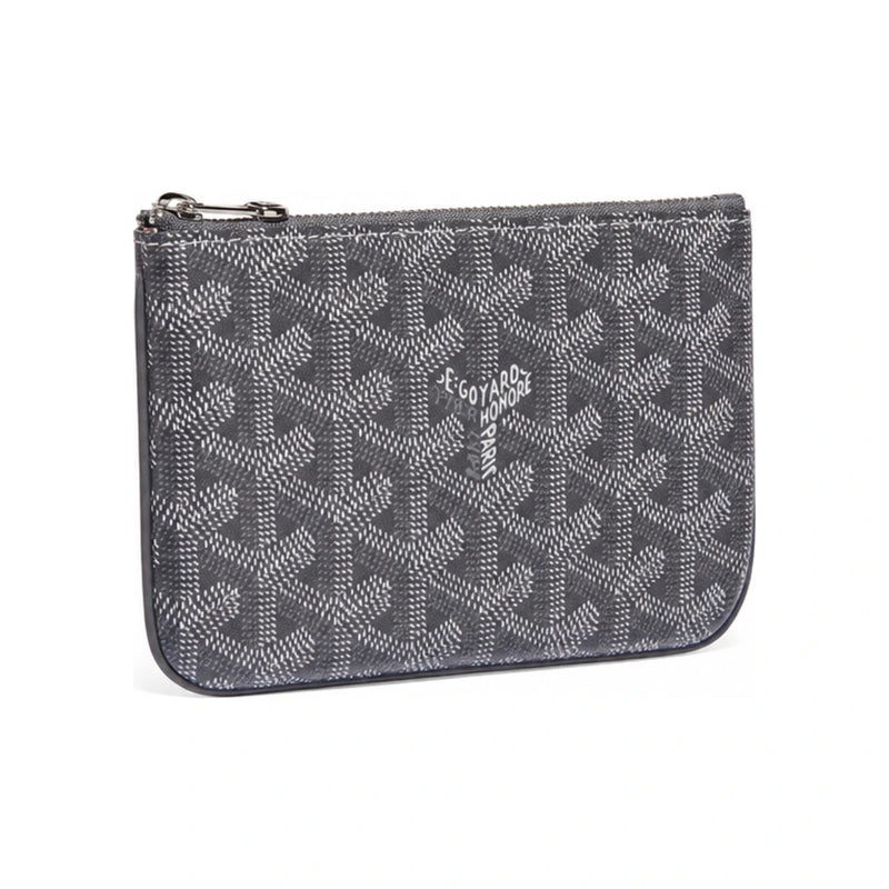 GOYARD Gray Senat Mini Clutch Pouch Women’s Leather Clutch SENAT2MINTY 51CL51P