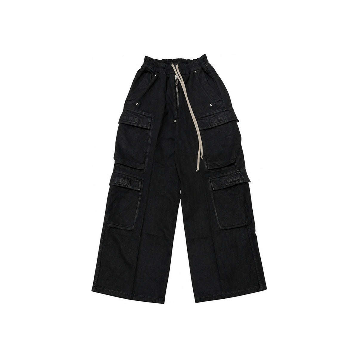 Rick Owens Darkshadow Cotton Double Cargo Jumbo Pants DU02E7398 BW 99X