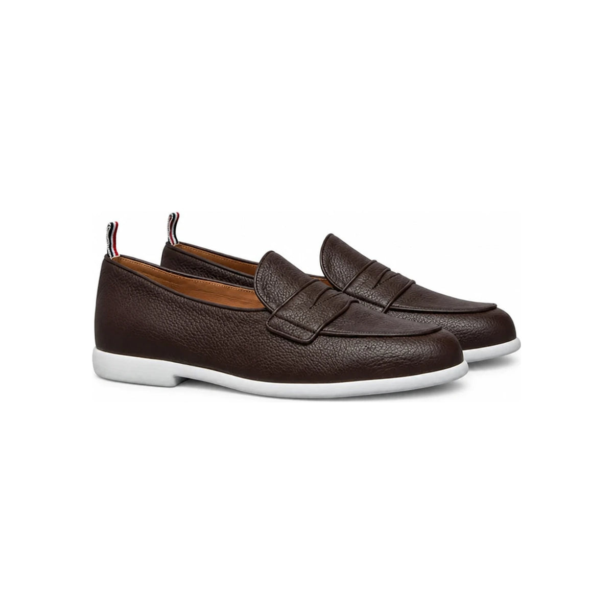 THOM BROWNE Deerskin Varsity Penny Loafers for Men