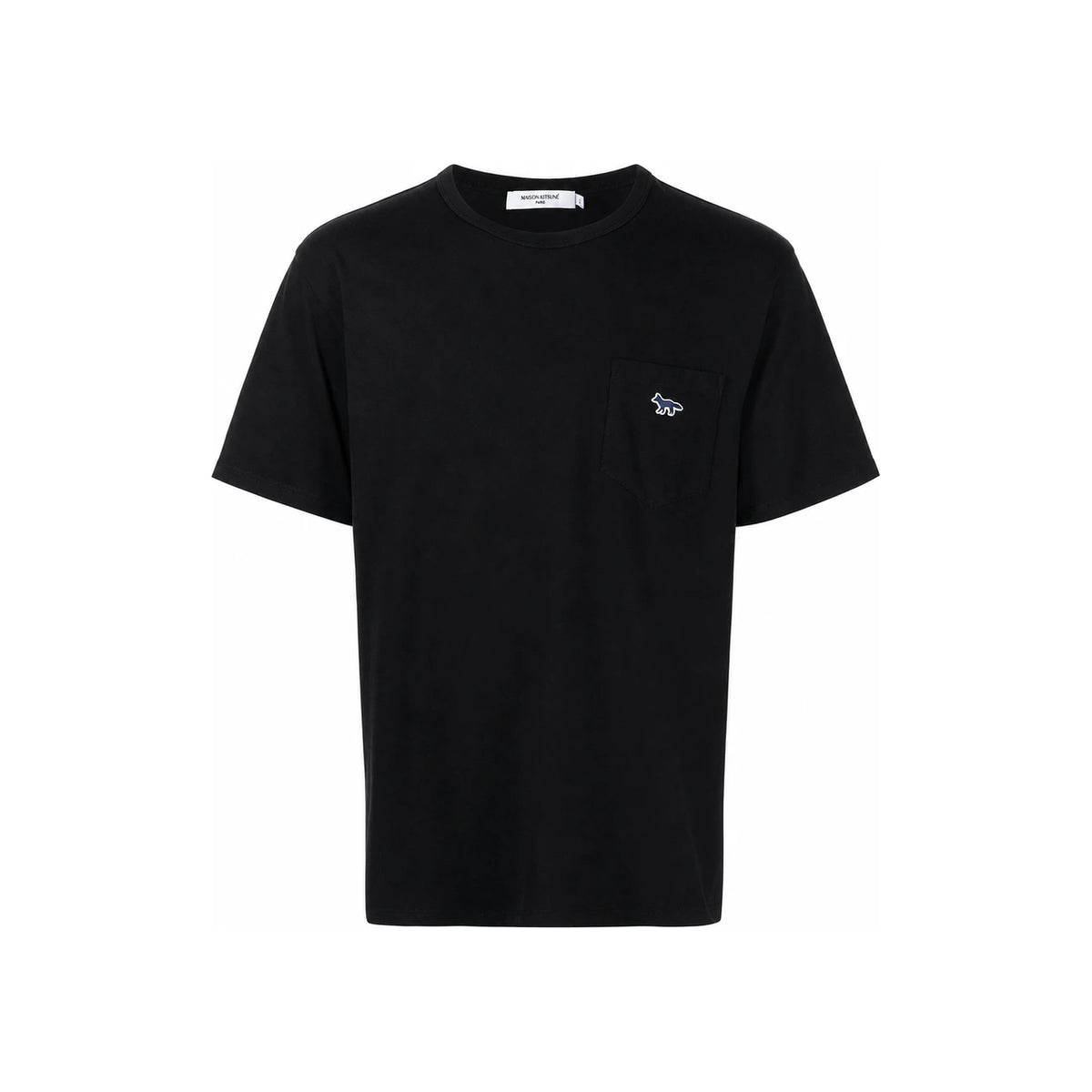 Maison Kitsune Navy Fox Head Patch Pocket Short Sleeve T-Shirt HM00136KJ0008
