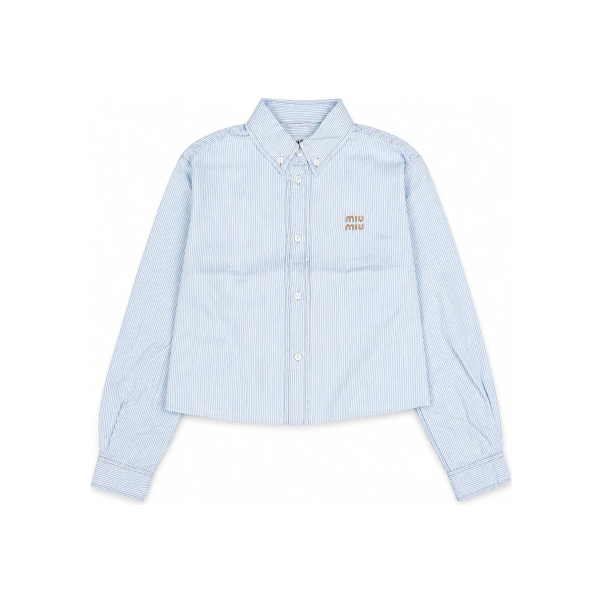 Miu Miu Chambray Stripe Shirt GWC131 17NO F0013