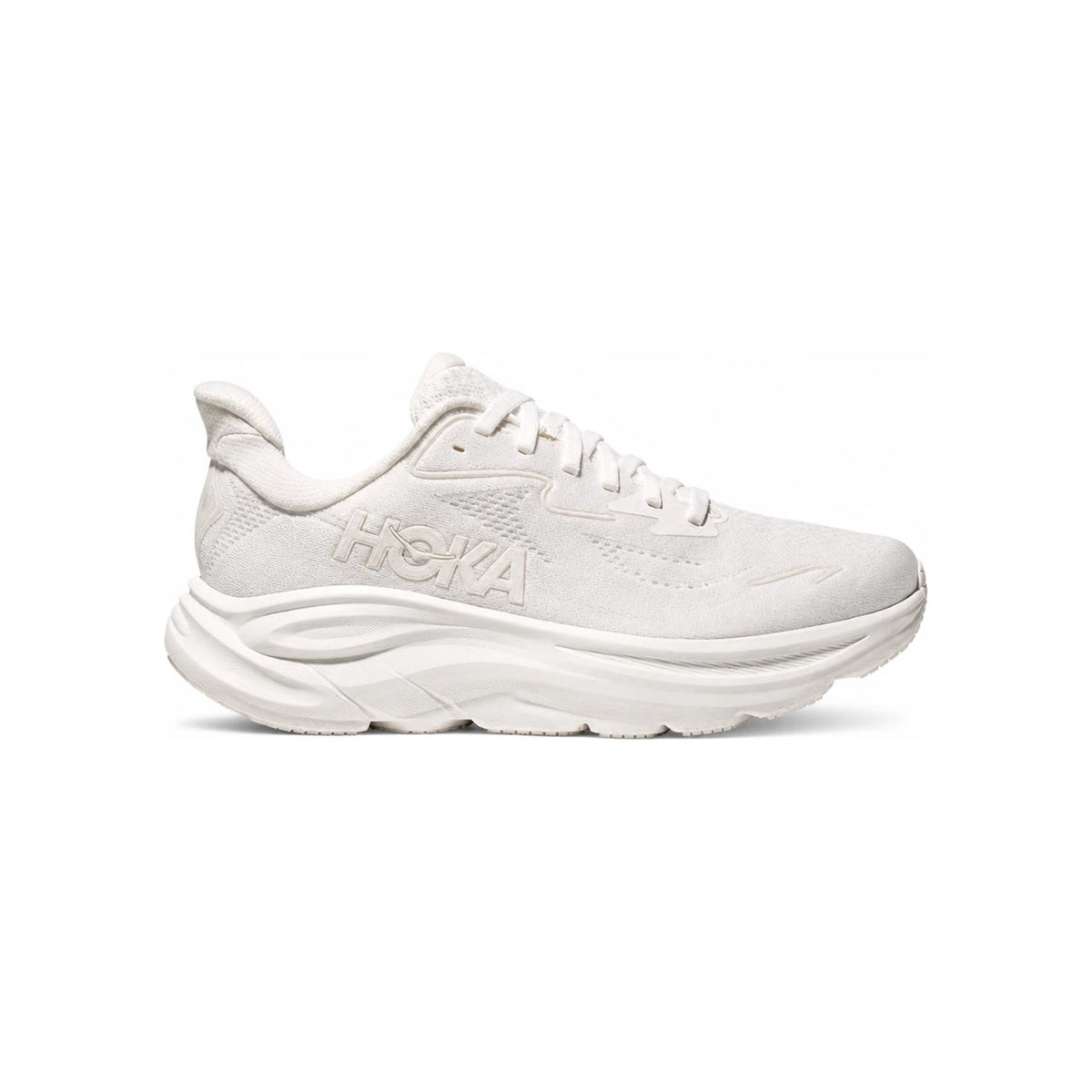 HOKA Clifton 10 Wide Women’s Running Shoes Low-Top Sneakers White 1162050 WWH