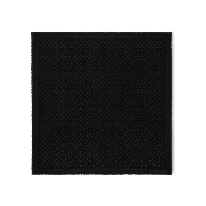 Louis Vuitton Monogram Classic Shawl Scarf Black M96987