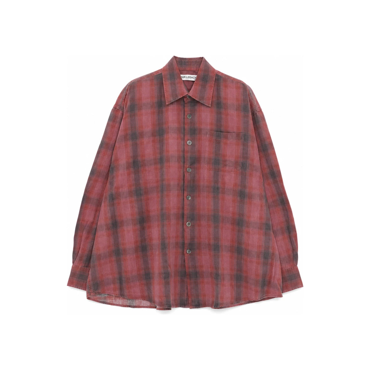 OUR LEGACY Idaho Flannel Check BORROWED Long Sleeve Shirt