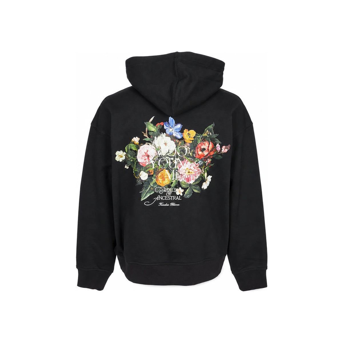WOOYOUNGMI Black Flower Logo Hoodie Unisex W253TS36 723B