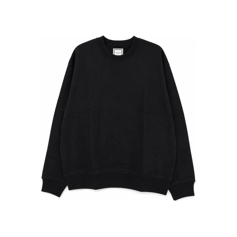 WOOYOUNGMI Embroidered Label Black Sweatshirt Unisex W253TS21 723B