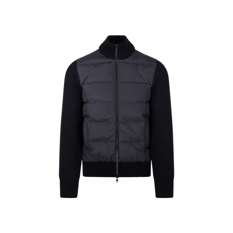 Moncler Logo Tricot Wool Padded Zip-Up Cardigan Jacket