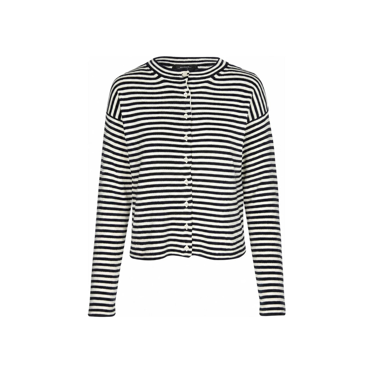 Max Mara ERITEA Striped Cardigan Ivory Navy 252534 6031