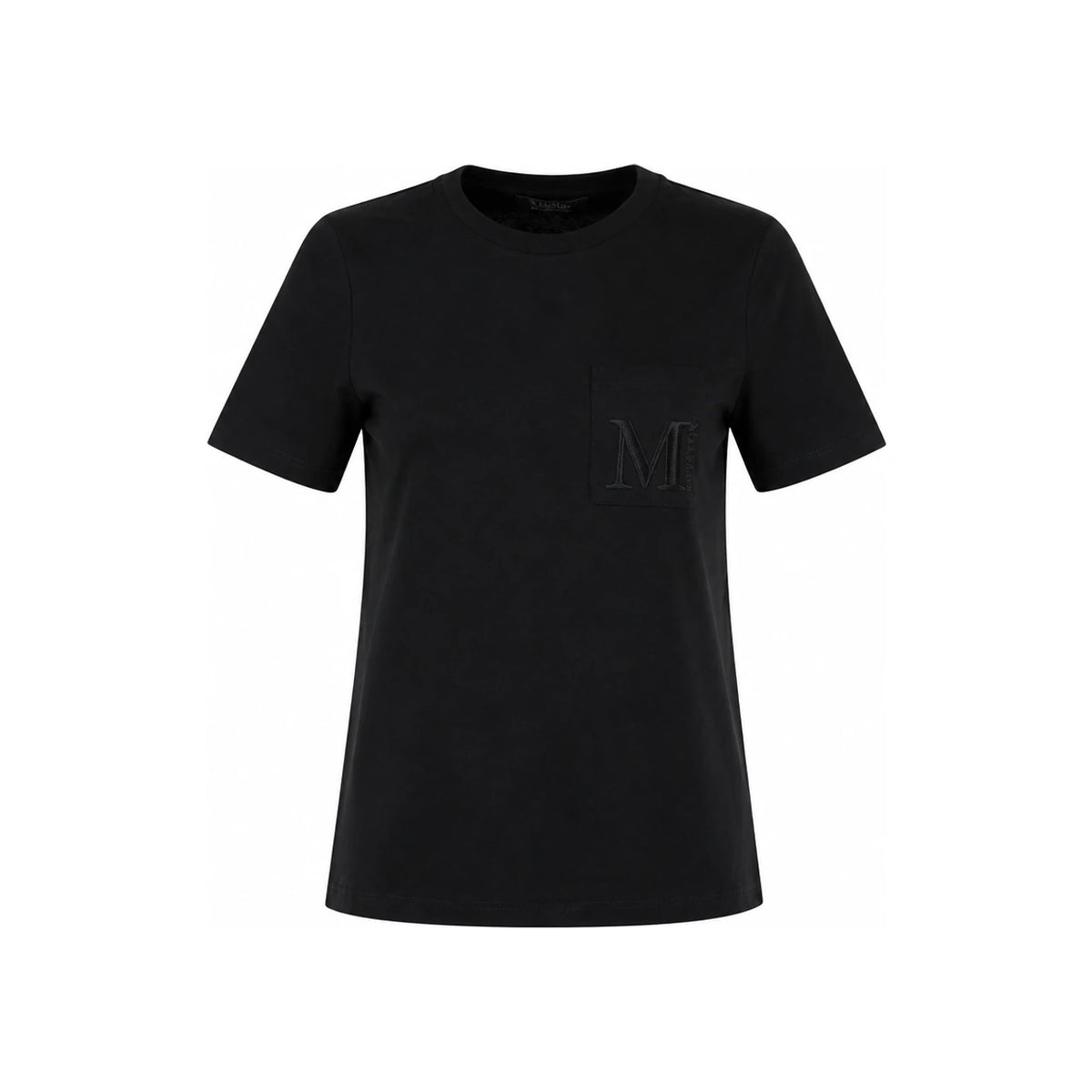 Max Mara MADERA Embroidered Logo Black T-Shirt 2529976011 009