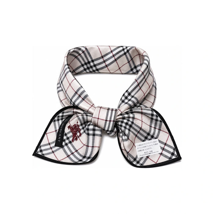 BURBERRY Red Nova Check Cross Logo Petite Scarf Unisex