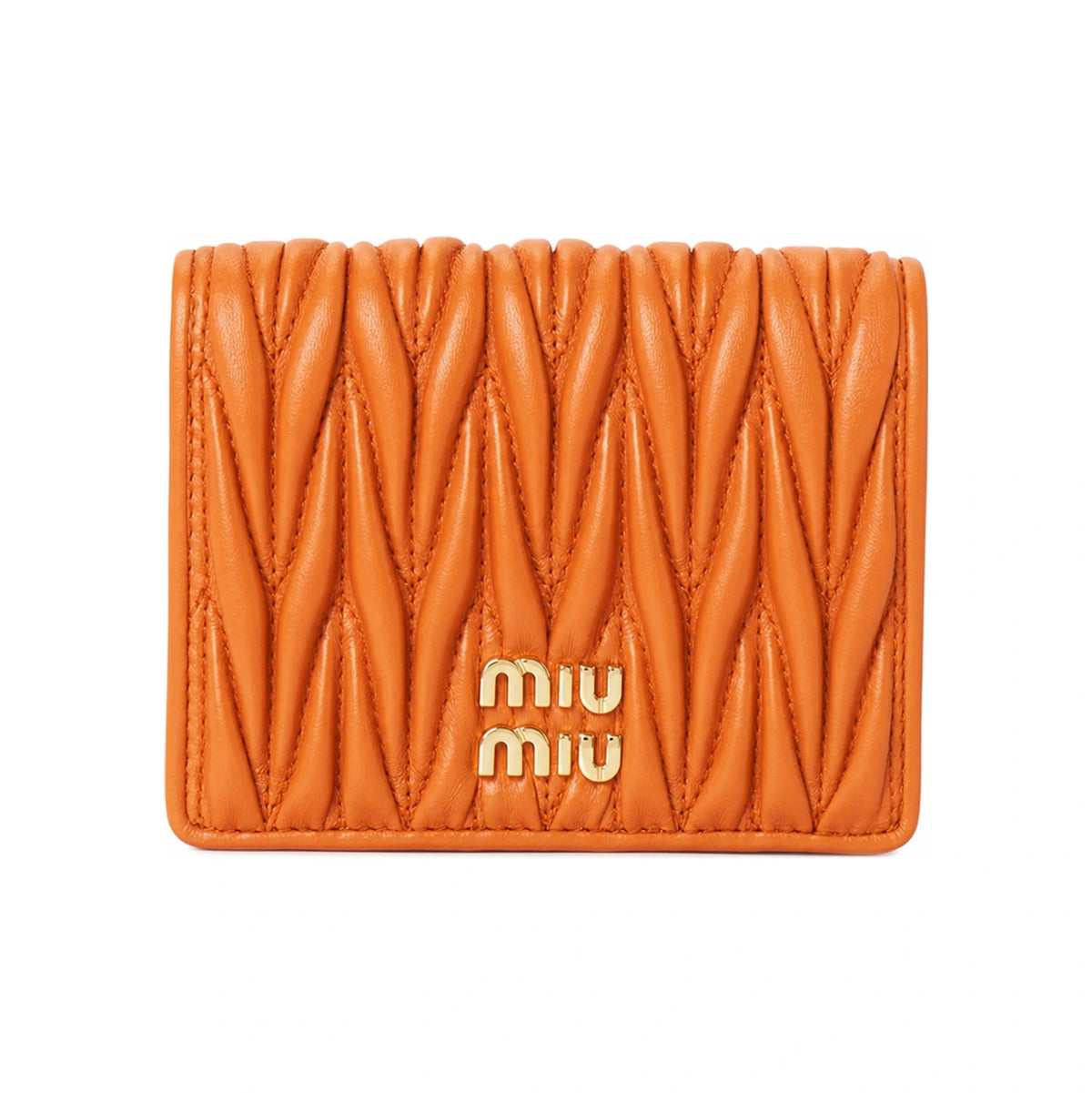 Miu Miu Matelassé Leather Compact Wallet 5MV204 AFPP F0049