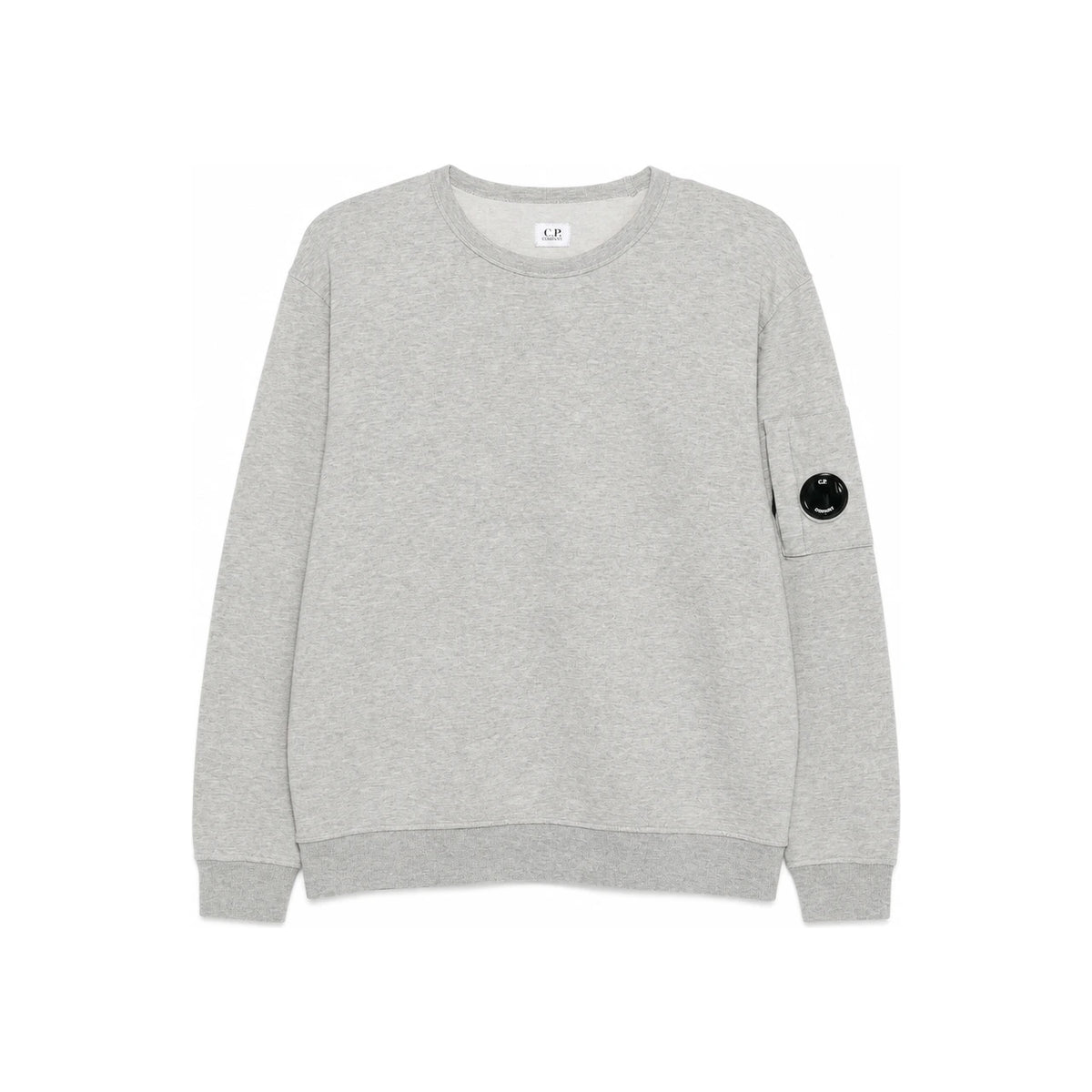 CP Company Lens Logo Crewneck Sweatshirt Men Gray