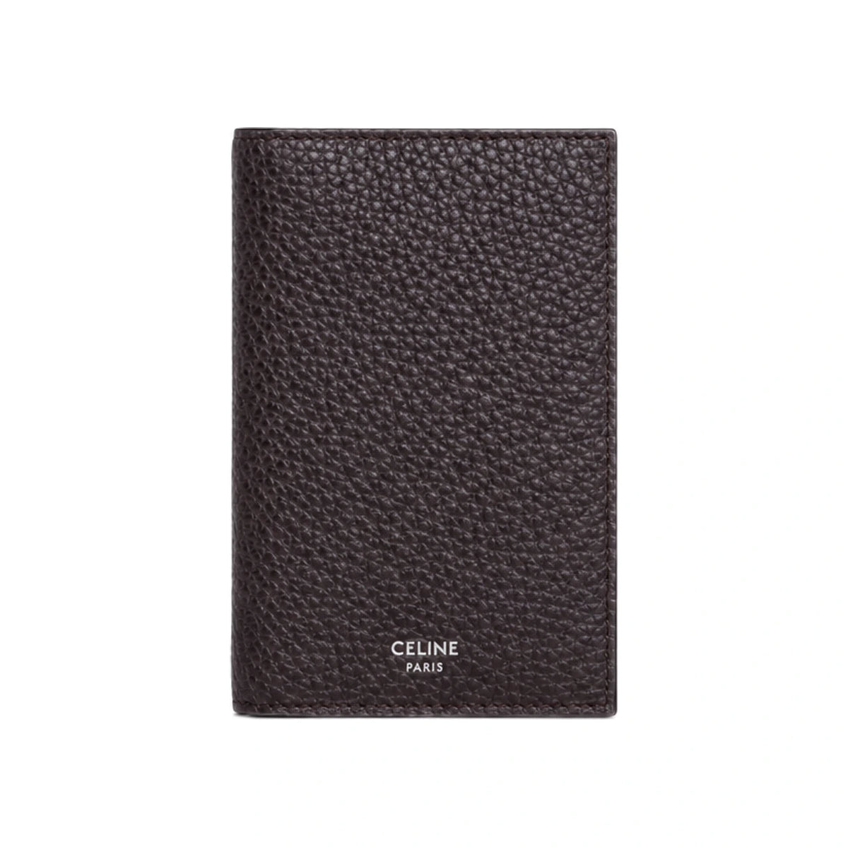 CELINE Vertical Card Holder Wallet Black Leather