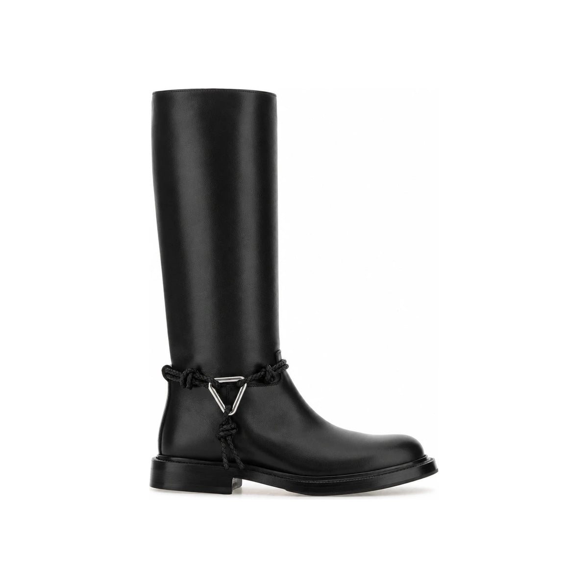Bottega Veneta Black Leather Long Boots