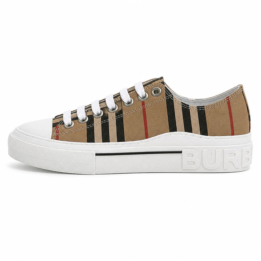 BURBERRY Icon Stripe Low-Top Sneakers Archive Beige