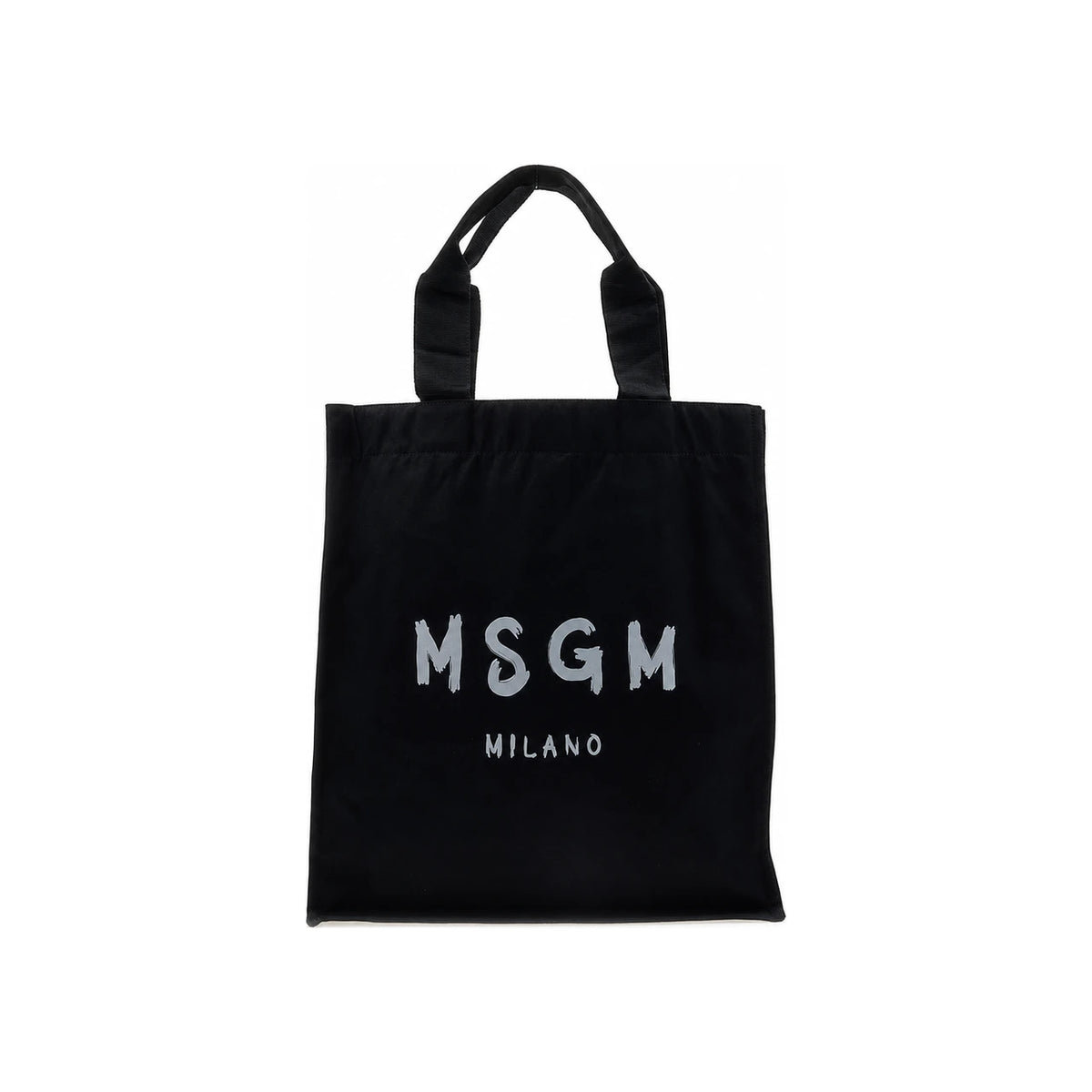 MSGM Milano Logo Tote Bag Black Women’s Canvas Tote