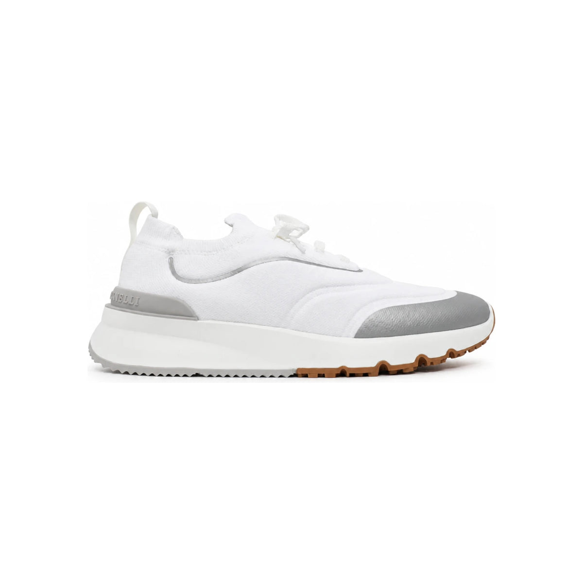 Brunello Cucinelli Leather Low-Top Sneakers for Men MZUAUFO340 CBM68 WHITE DOM