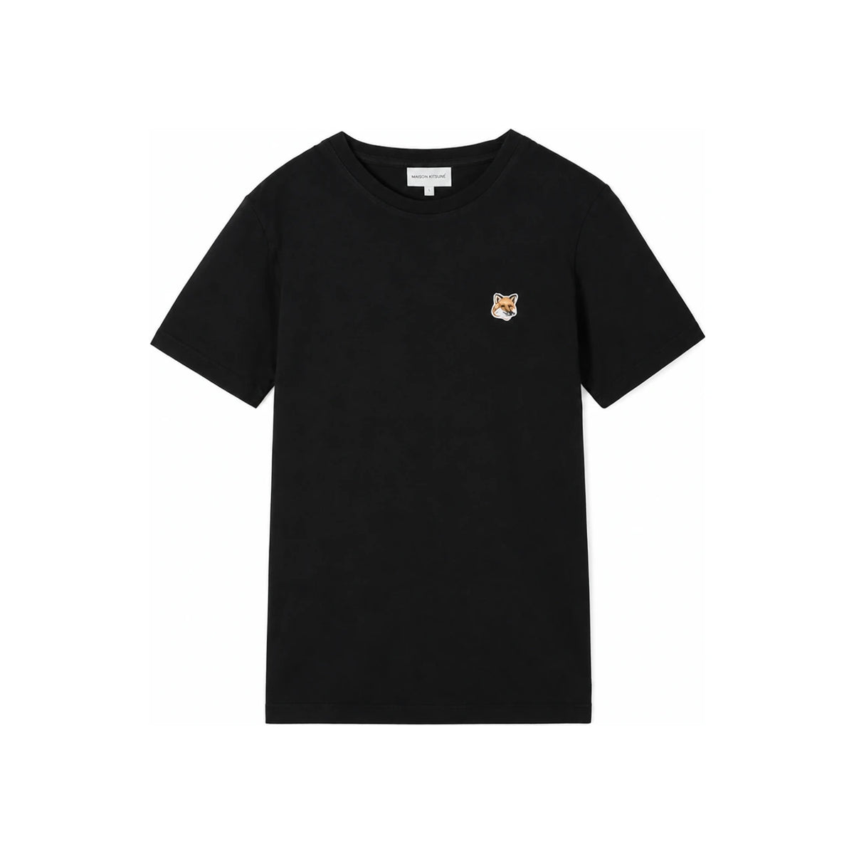 Maison Kitsune Fox Head Logo Black Short Sleeve T-Shirt Women