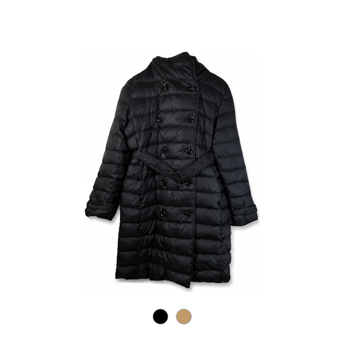 BURBERRY Black Witley Belted Short Hooded Down Puffer Jacket