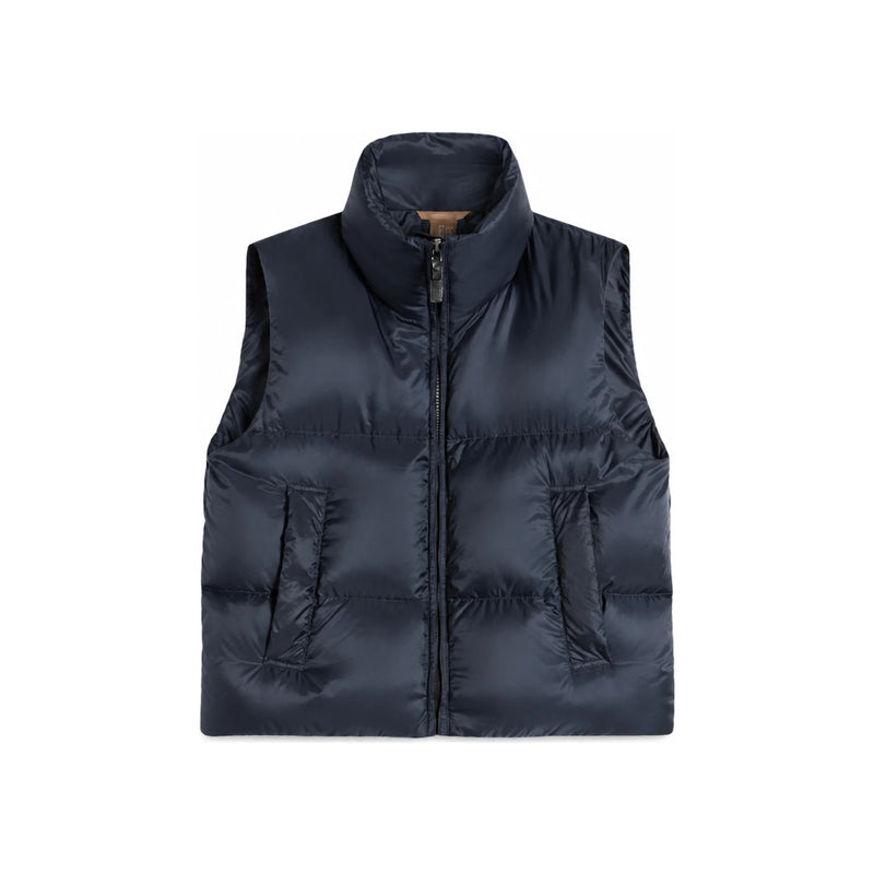 Max Mara Dark Navy Puffer Vest