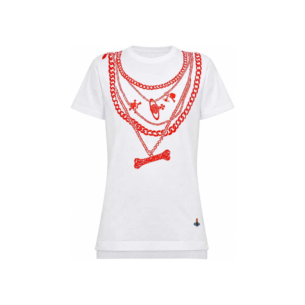 Vivienne Westwood Chain Peru T-Shirt White 3G01003V J001M A401