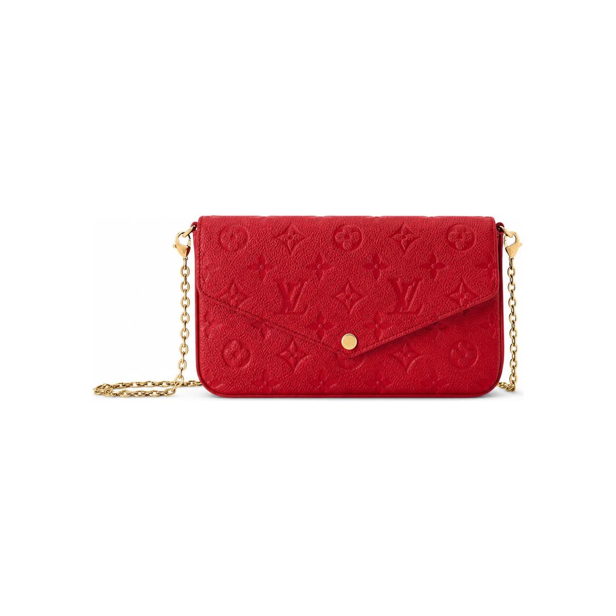 Louis Vuitton Pochette Felicie Shoulder Bag Red M25793