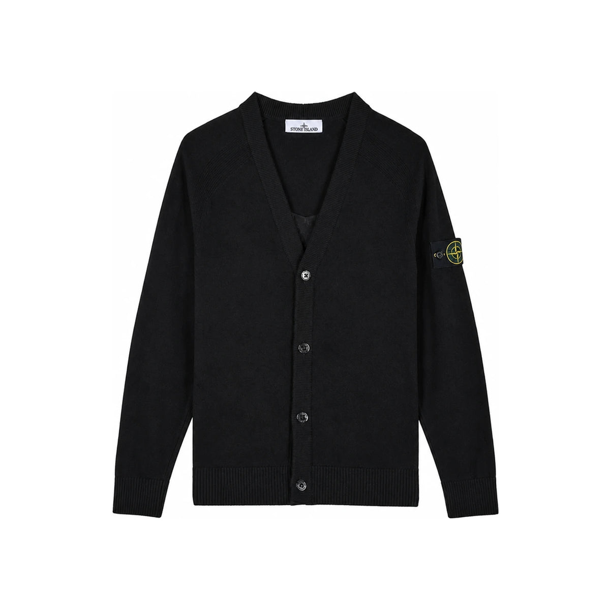 STONE ISLAND Men’s RWS Geelong Wool Cardigan Black