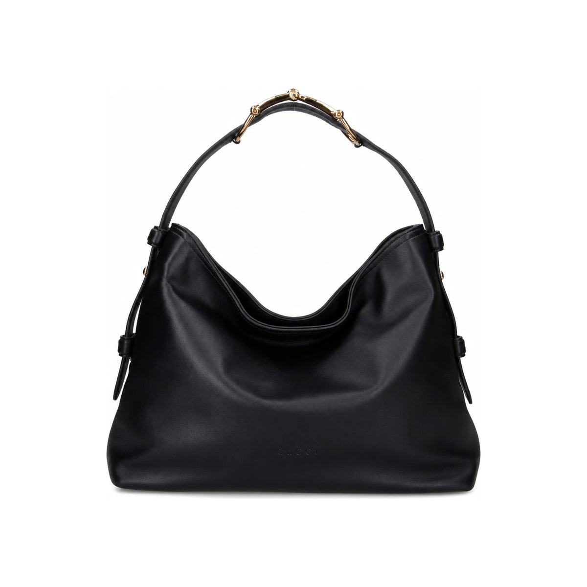 GUCCI Black Leather Shoulder Bag
