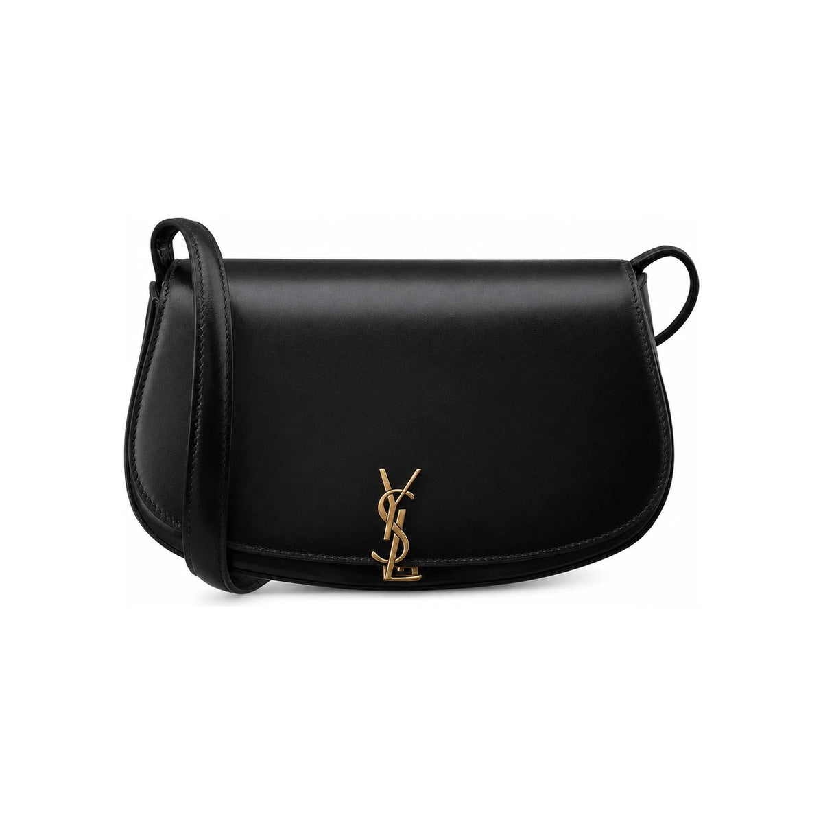 Saint Laurent Voltaire Leather Shoulder Bag Black