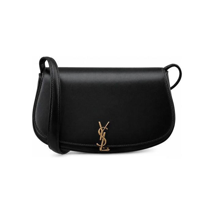 Saint Laurent Voltaire Leather Shoulder Bag Black