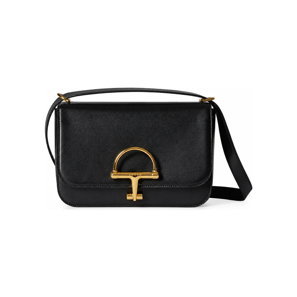 GUCCI Black Leather Shoulder Bag
