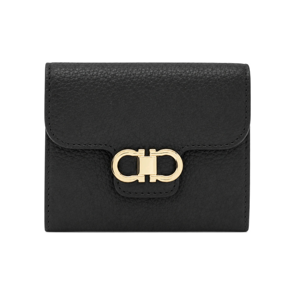 Ferragamo Gancini Leather Card Holder Wallet for Women 0961 0785777