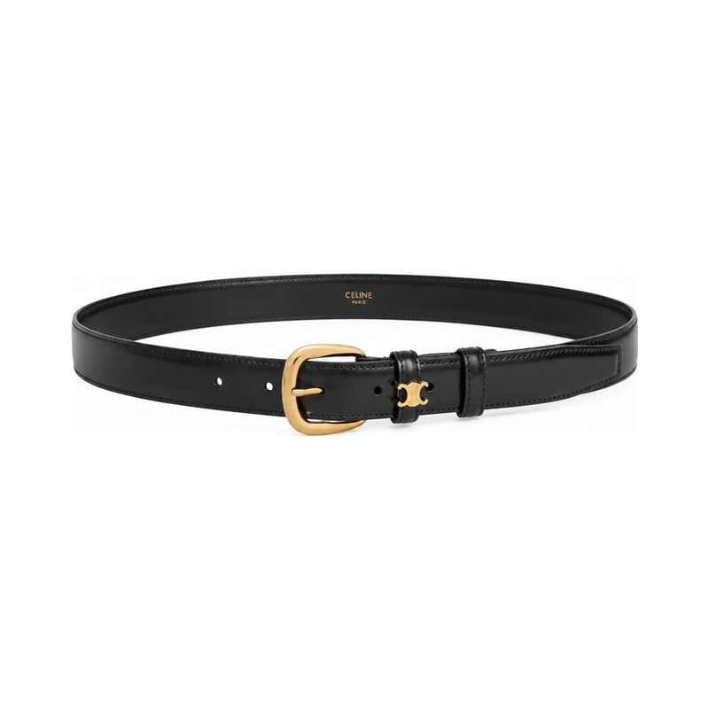 CELINE Vivienne 25mm Belt Black Taurillon Leather 45BNN3A01 38NO
