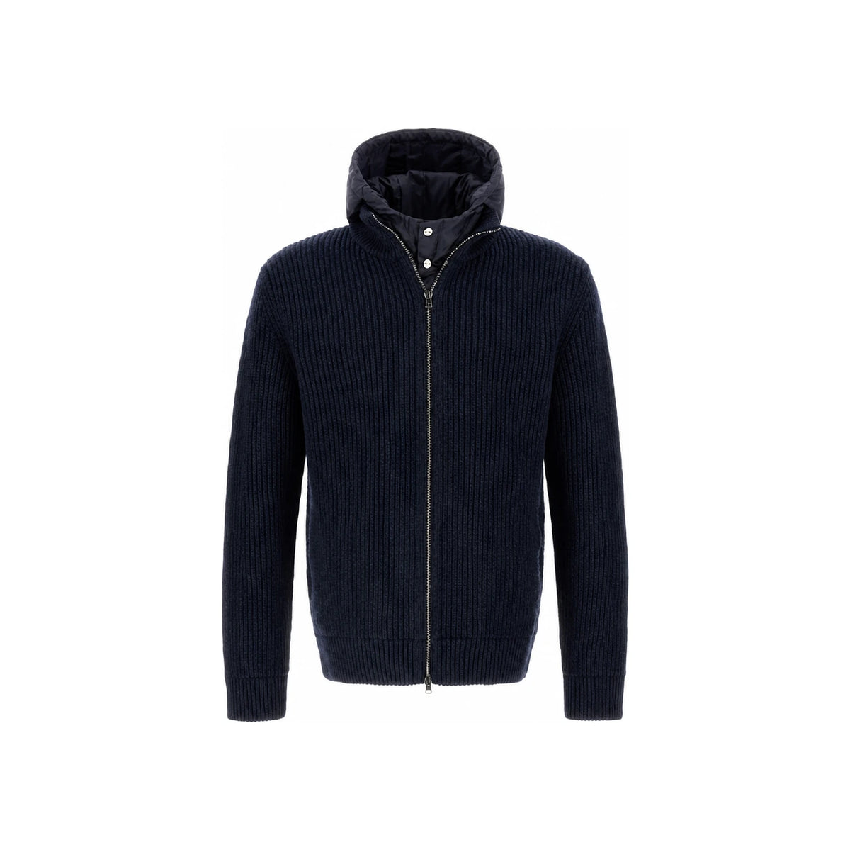 Herno Men's Zip-Up Knit Cardigan Navy