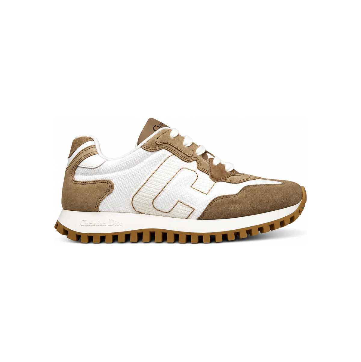 DIOR D-Connect Women’s Low-Top Sneakers White Mesh Leather