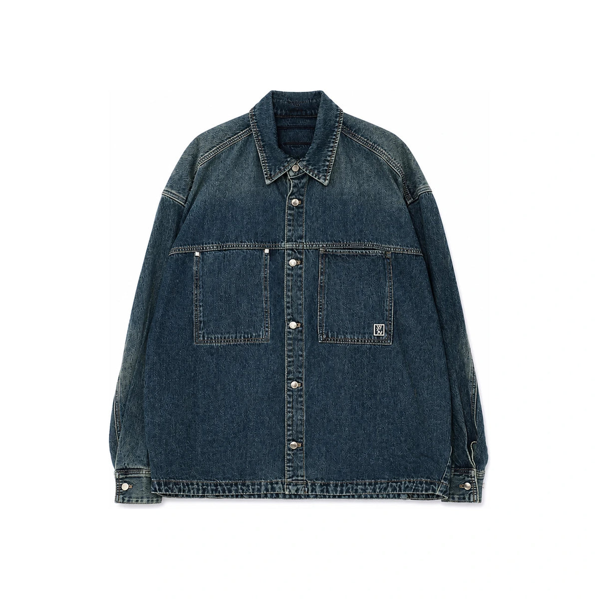 WOOYOUNGMI Blue Denim Pocket Detail Shirt Jacket Unisex W253SH23 981L