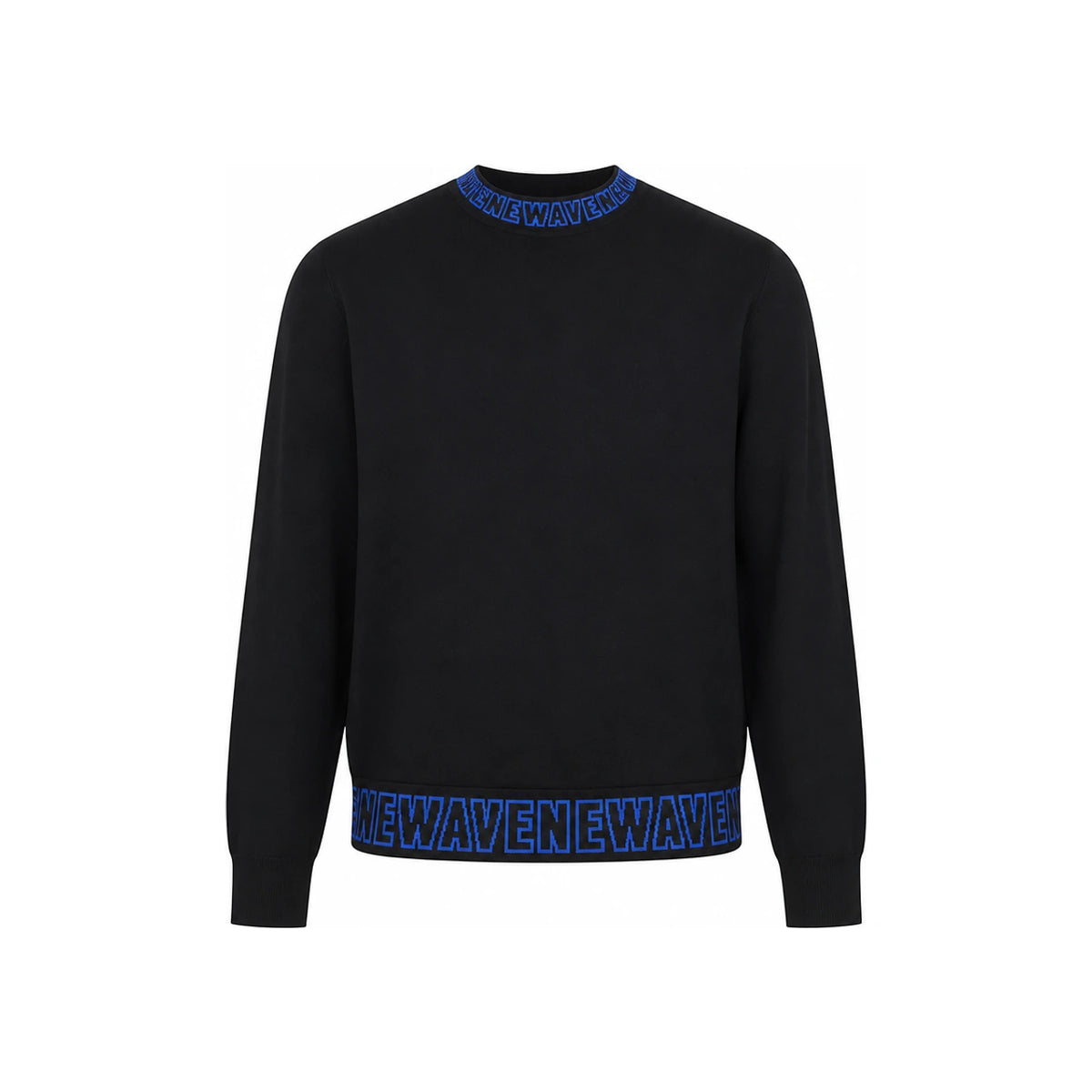 DIOR Blue Front Line Round Neck Knit Sweater for Men