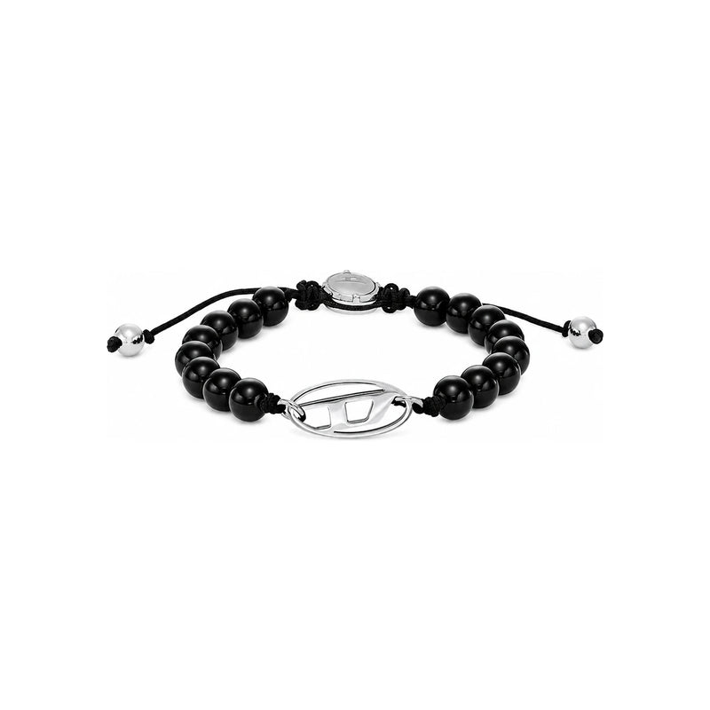 DIESEL D Logo Bead Bracelet